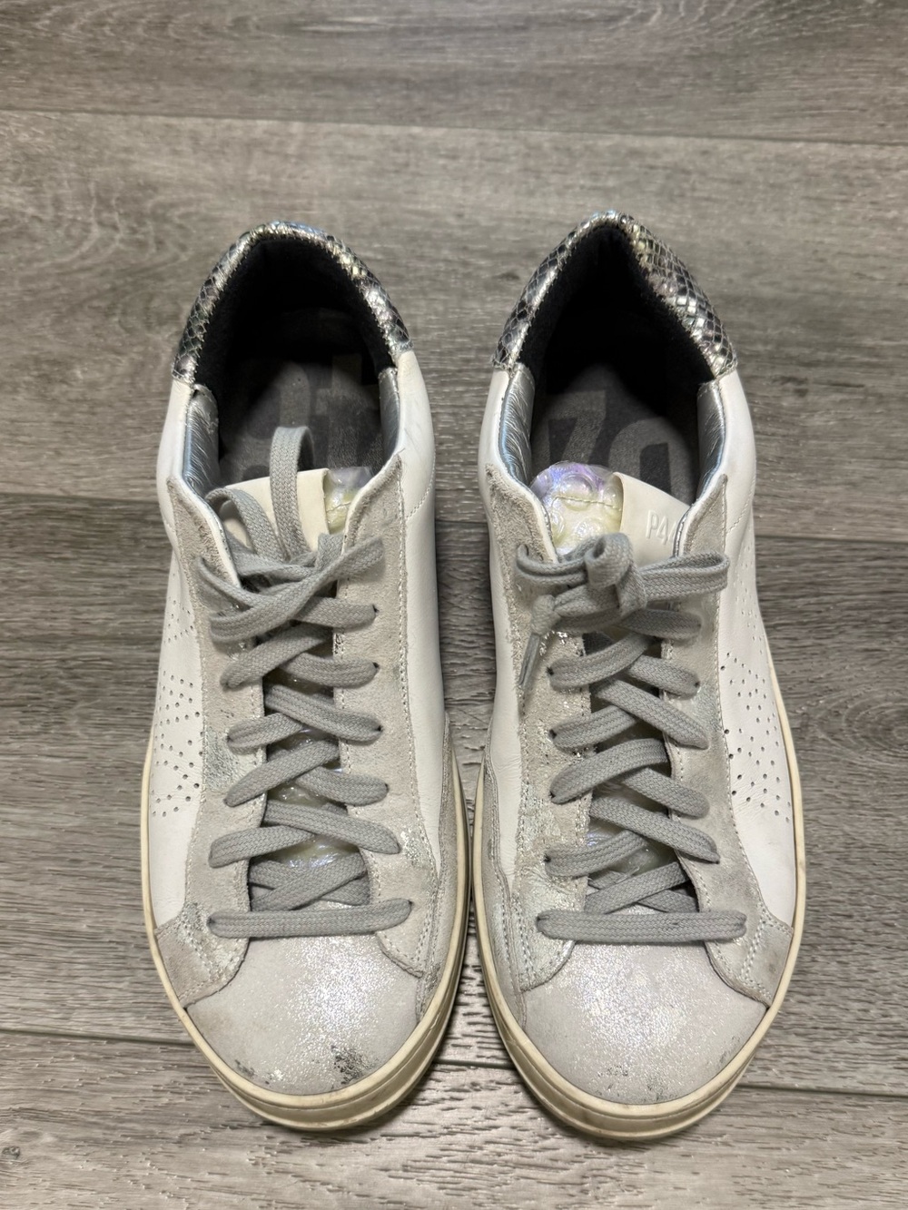 P448 Sneakers white gray size 38
